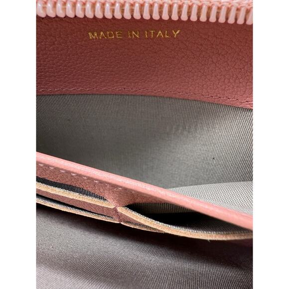 Chanel Bifold Pink Long Wallet Camellia Embossed in Gold*CC interlocking*Awesome - Picture 10 of 13
